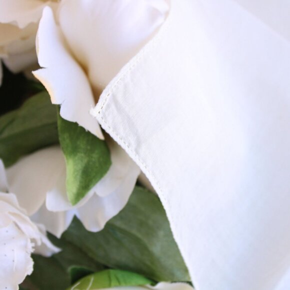 Vintage 1940s 1950s Handkerchief White Lace And Floral Embroidered Corner Hankie - Picture 6 of 10